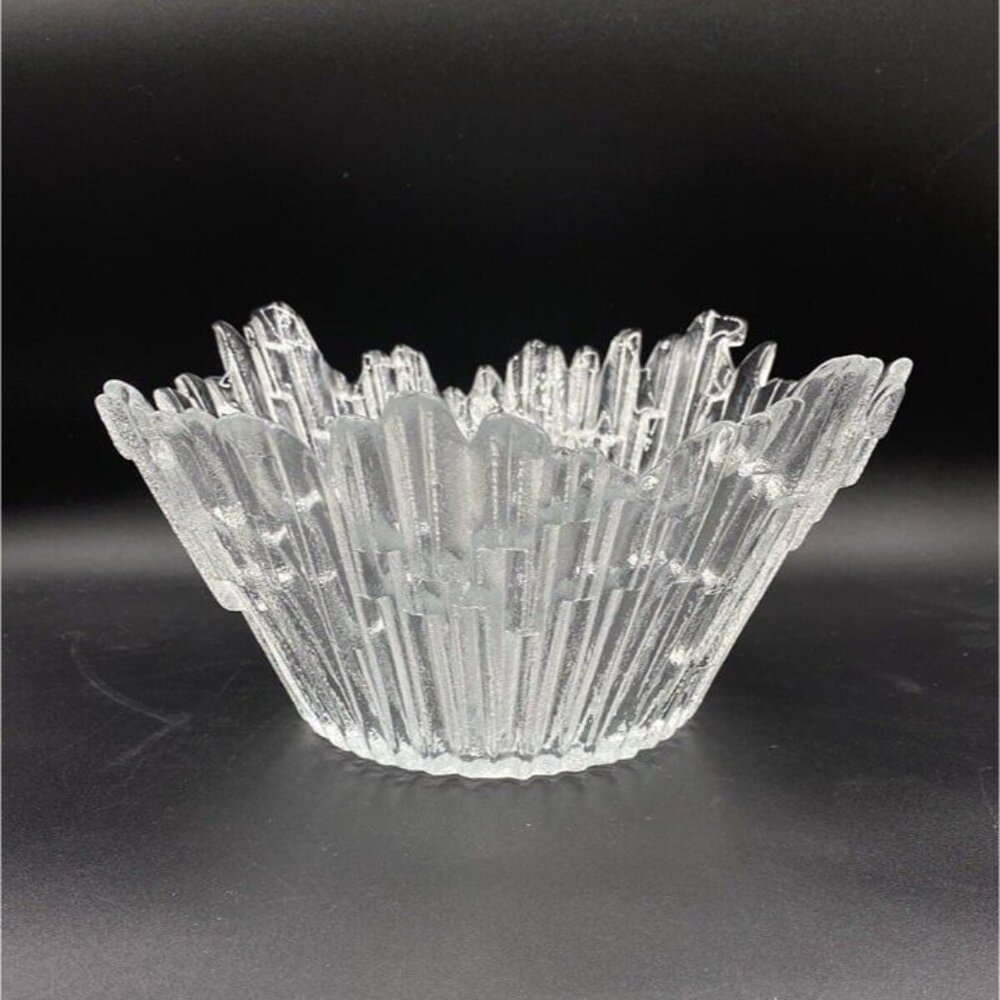 Humppila Tauno Wirkkala Revontulet Northern Lights Ice 11” Bowl MCM Glass READ
